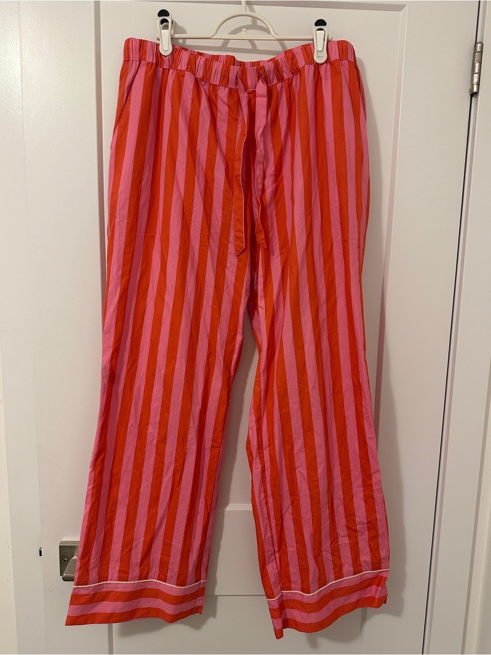 Love & Lore Red and Pink Striped Pyjama Pants Size Large Women’s